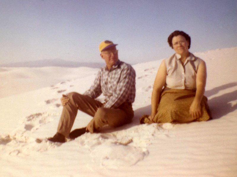 1958 George and Mildred at White Sands